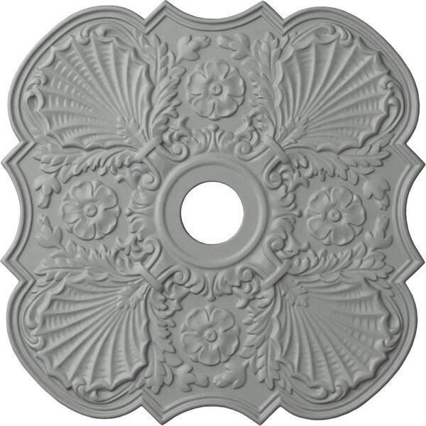 Ekena Millwork Flower Ceiling Medallion (Fits Canopies up to 6 1/4"), 29"OD x 3 5/8"ID x 1 3/8"P, Primed White CM29FW - main